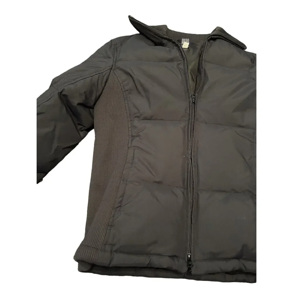 Gap Womens Feather Down Dark Navy Blue Puffer‎ Coat Jacket Full Zip Size Large